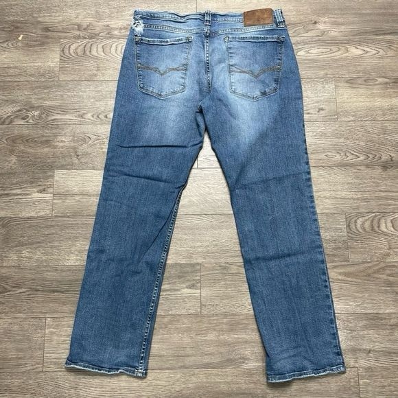 Guess Jeans Mens 36x30 Desmond Relaxed Tapered Distressed Hole - Picture 7 of 12